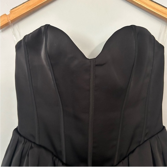 Oh Polly Emeline Corset Tulle Mini Dress in Jet Black Size US 10 - Picture 7 of 9